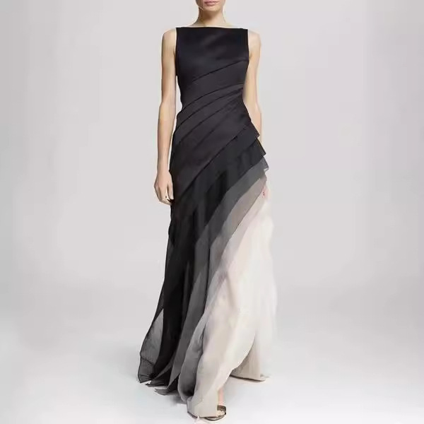 European and American Dresses 2024 New Autumn and Winter Women's Clothing, Elegant and Graceful Amazon Export Dresses, Long Dresses, Tank Tops