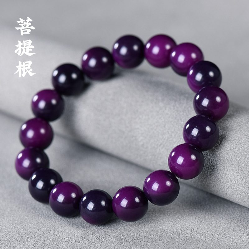 Bodhi Root Purple Qi Donglai Purple Rosewood Bracelet for Men and Women, Soft and Playable Buddhist Beads for Men and Women, Single Circle Bracelet