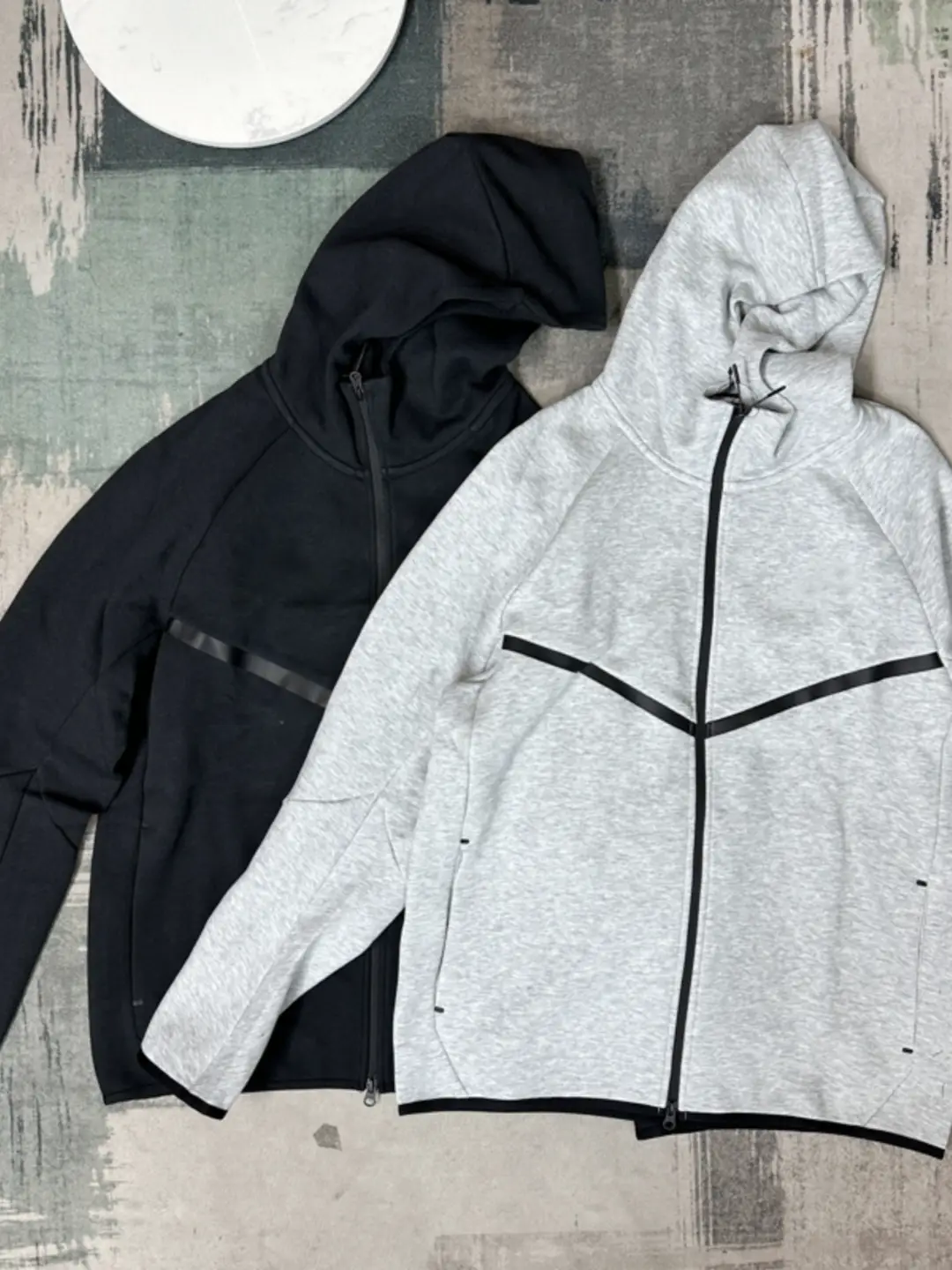 HV0 Spring and Autumn New Men's Coat Air Layer Cotton Knitted Hooded Zipper Sweater Sports and Leisure Top Jacket 950