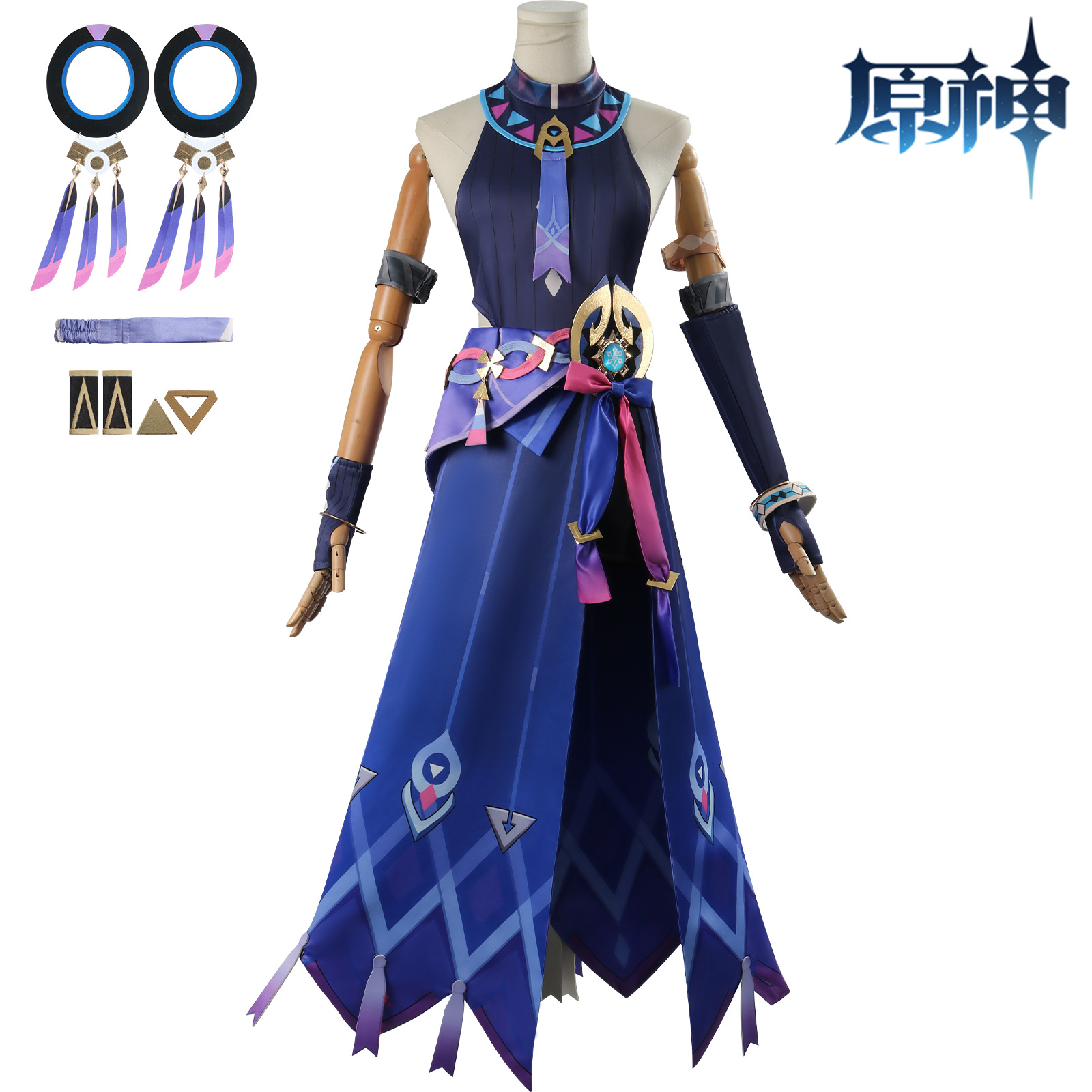 The original god cos Sitelli cos suits Nata's new role as a cute girl in the second-dimensional game playing cosplay