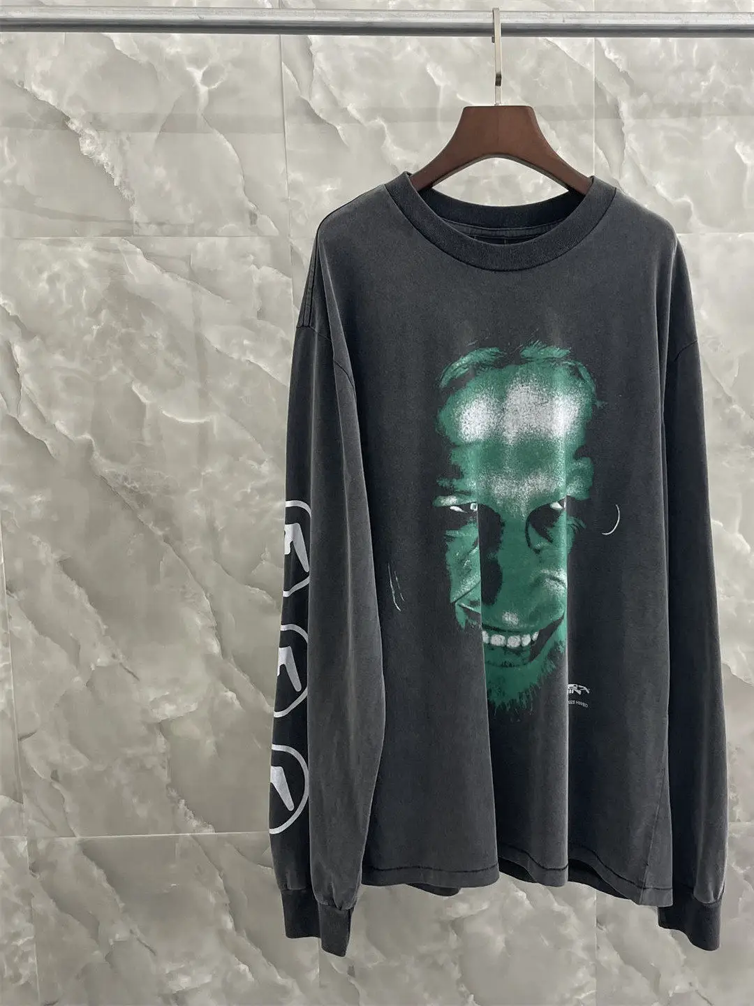 Saint × Aphex Twin American Electronic Ghost Album Collaboration Eso Same Style Vintage Long-Sleeve T-Shirt for Men
