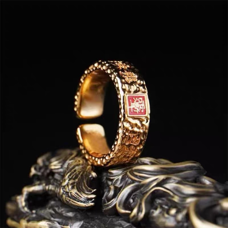New Style Dragon Tiger Mountain Raindrop Earrings with Chinese Style Fashion Retro Versatile Wealth-Attracting Taoist Design