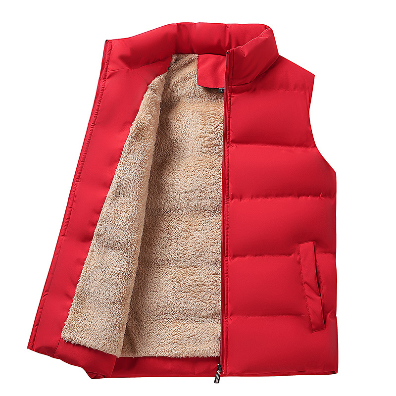S-5XL Down Cotton Vest Men's Autumn and Winter Middle-aged Loose plus size Vest Men's Thickened Warm Waistcoat