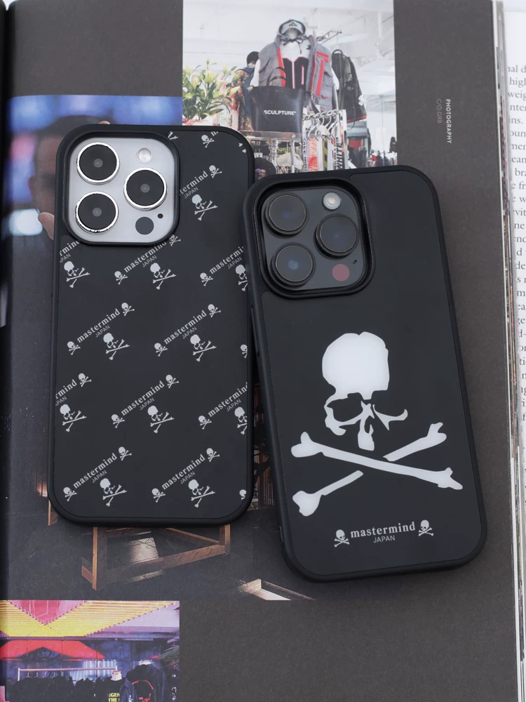 Japanese Trendy Brand Apple 17 Pro Max Simple and Elegant Skull Design iPhone 16 Matte Magnetic Phone Case Magsafe Anti-Drop 15 Protective Case 14 Personalized Black Mmj Suitable for 13 New Model Foto QC de TAOBAO na Qualit.ly