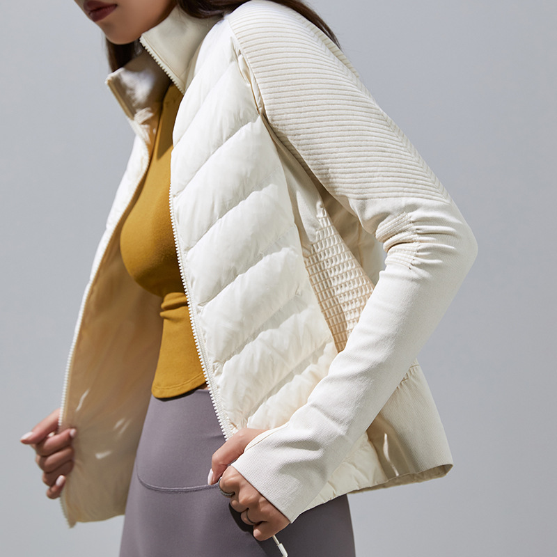 Lulu's Same Style 90% Goose down Sports down Jacket Outdoor Fitness Casual Running Women's Autumn and Winter Slim Windproof Jacket