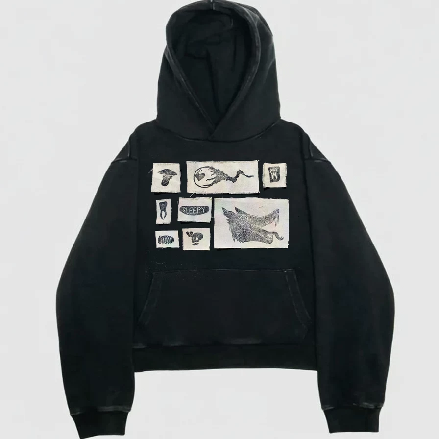 MELANIN Black Tattoo Vintage American Illustration Vintage Amikage Personalized Dark Hoodie