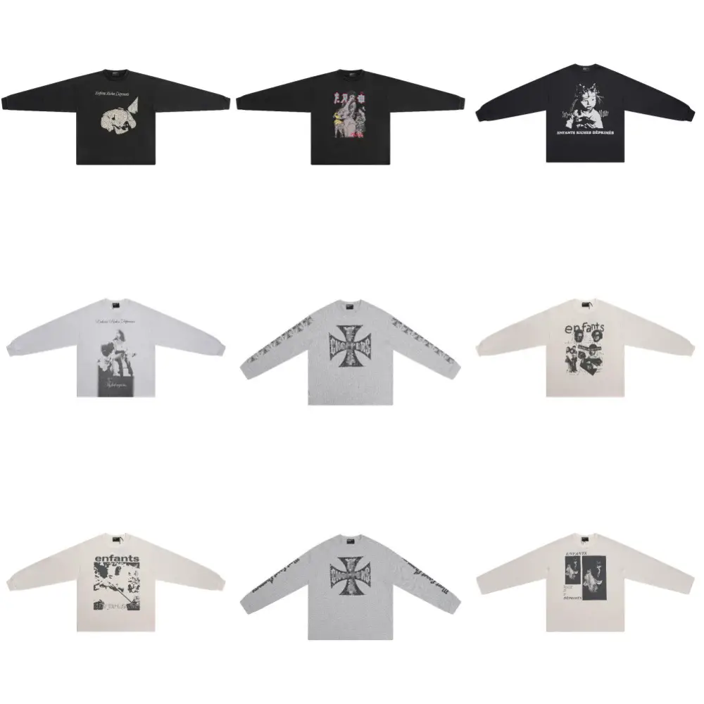 ERD Enfant Riches Deprimes second generation washed printed long-sleeved T-shirt