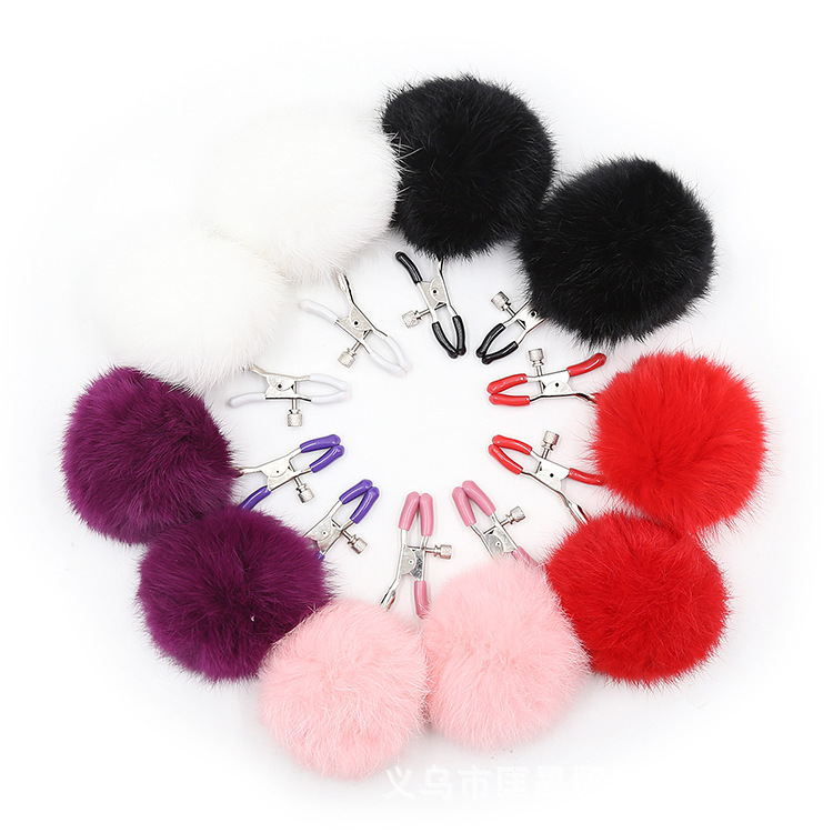 Taobao AliExpress hot sale men's and women's sexy breast plush breast clip breast ball passion training supplies