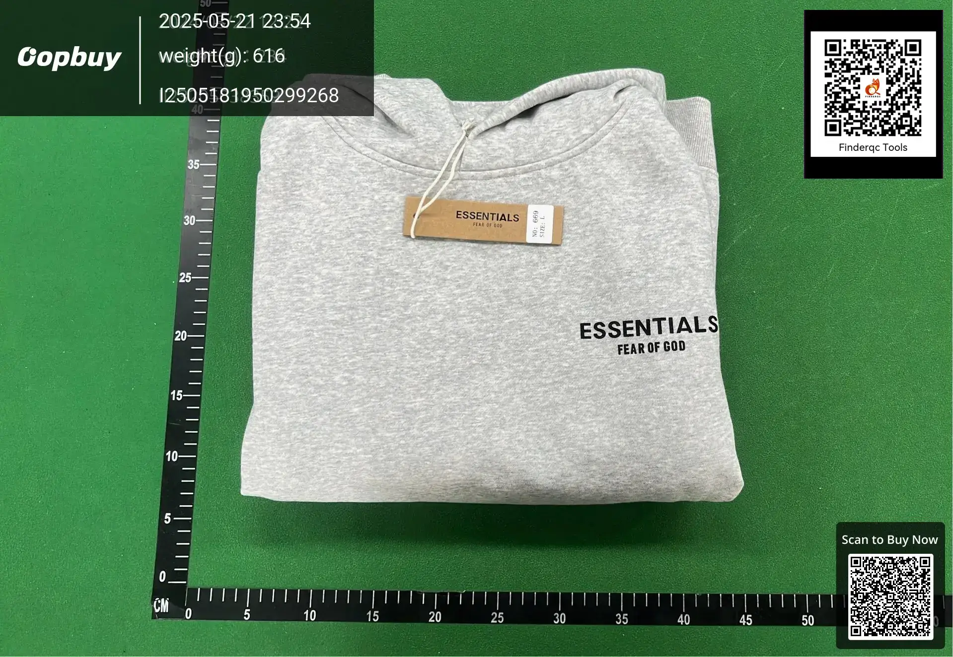 FOG ESSENTIALS Season 8 Flocking Letter Hoodie Loose High Street Sweater Back