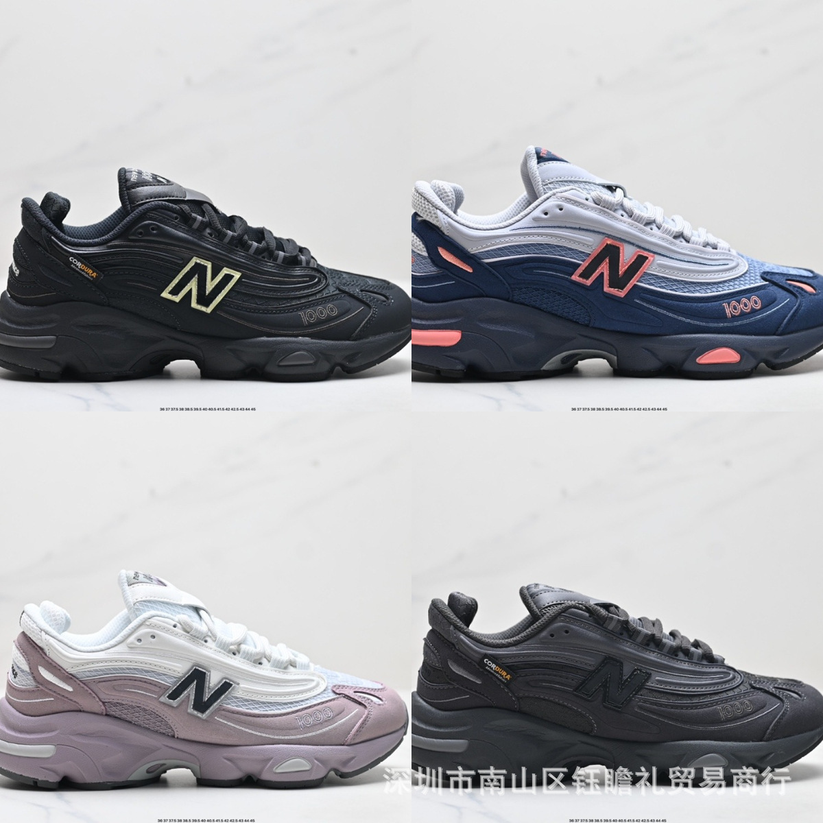 New Bailun Factory Direct high quality nb1000 Powder Rice Green White Low Top Casual Jogging Shoes Couple Shoes Putian Shoes