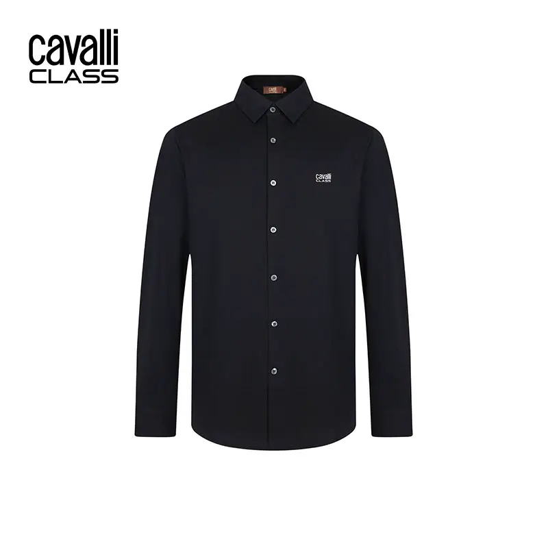 Cavalli Class Cavoli Accessible Luxury Business Casual Slim-Fitting Shirt Men's Handsome Classy Long Sleeves Shirt Fashion