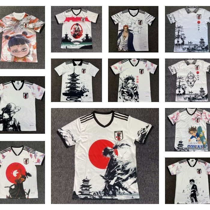 Football Clothing Short-sleeved National Team Japan's Little Dragon Ball One Piece Luffy Saia Dragon Ball Joint Jersey Foto QC de 1688 na Qualit.ly