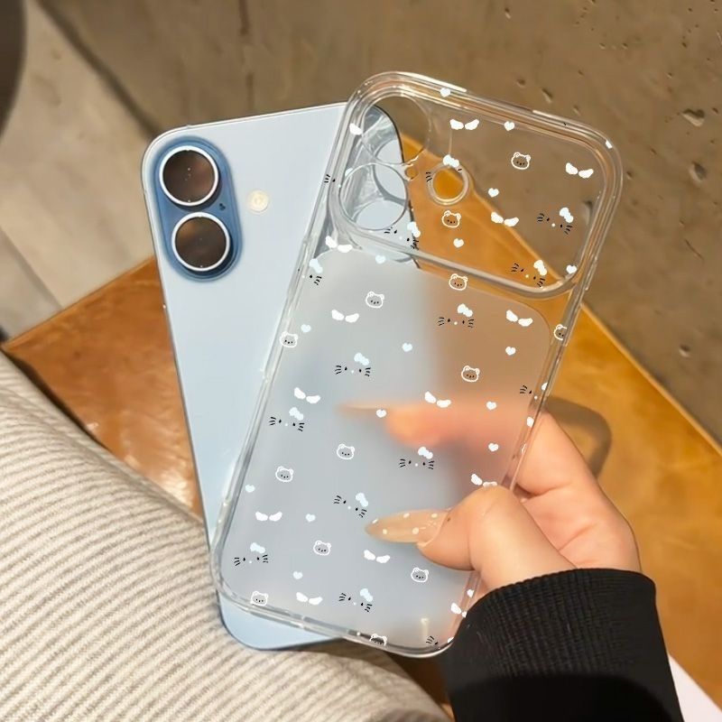 Angel Wings Kt Cat Large Window Case Instantly Transforms into 17, Suitable for Apple 17 Pro Max Phone Case 16 15 14 Pro Soft Case