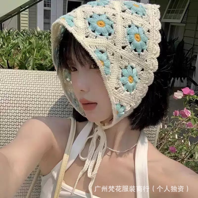 Spring and Autumn Japanese-Style Korean Version Headscarf Dopamine Headband Sweet Girl Style Hair Accessory Hair Tie Internet Celebrity Hat