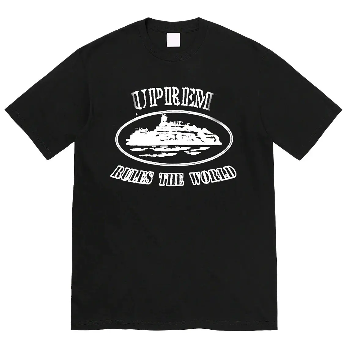 FW23 Corteiz Rules The World Tee Alcatraz joint T-shirt short-sleeved bottoming shirt half-sleeved