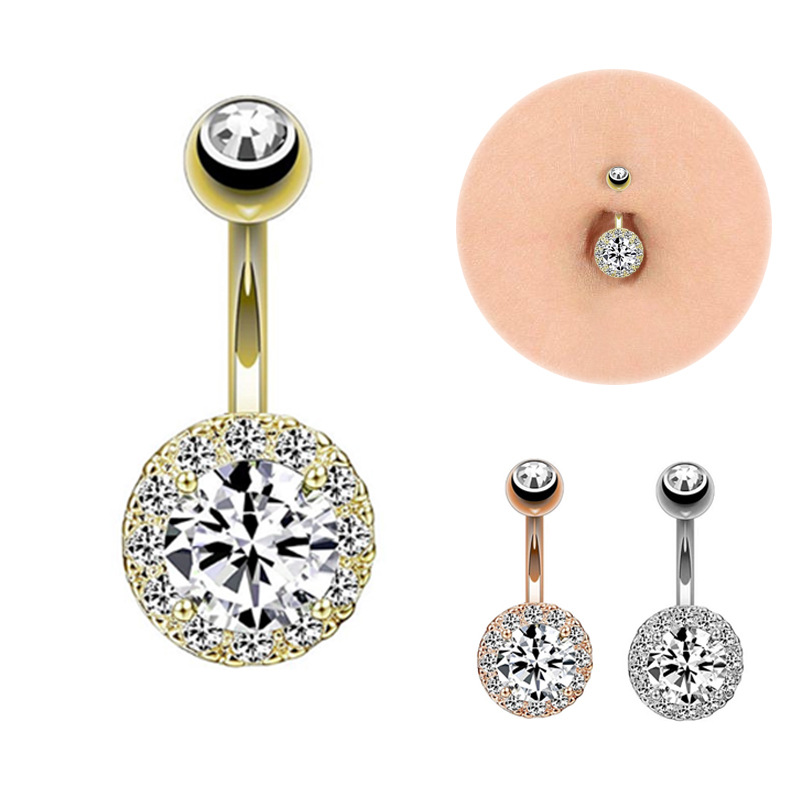 ebay Amazon wish exquisite zircon belly button ring belly button nail belly button online wholesale