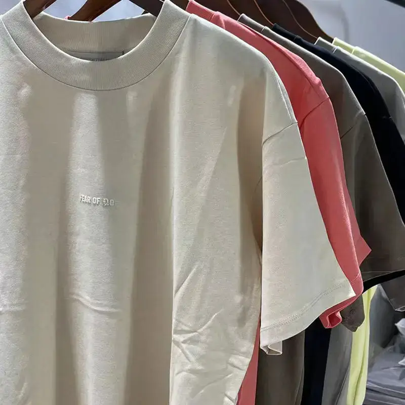 FOG FEAR OF GOD double thread ESSENTIALS small standard flocking letters men's and women's round neck short sleeve T-shirt summer