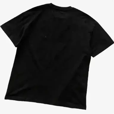Front Shirt with Large Silhouette Blue Print, Two-Color Short Sleeves 77041209