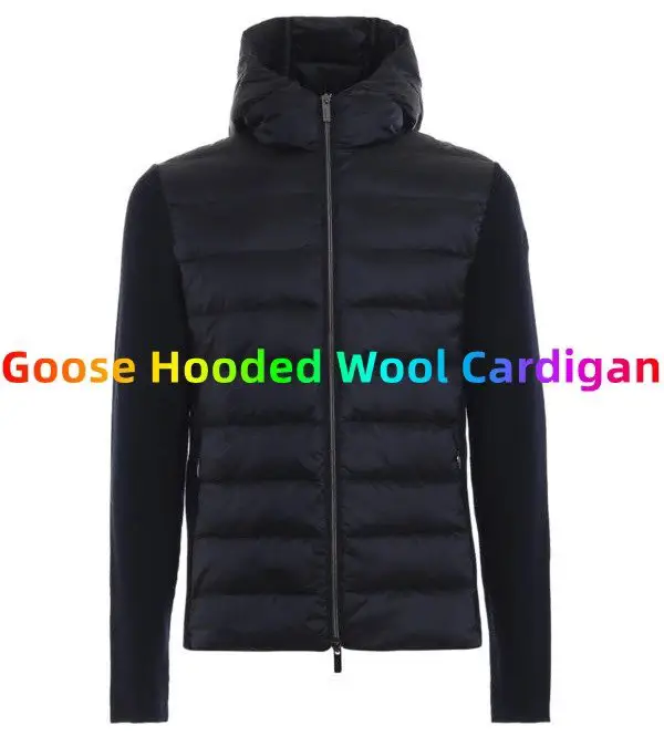 #PRO002 Goose Down Hooded Wool Cardigan 连帽针织羽绒(鹅绒)
