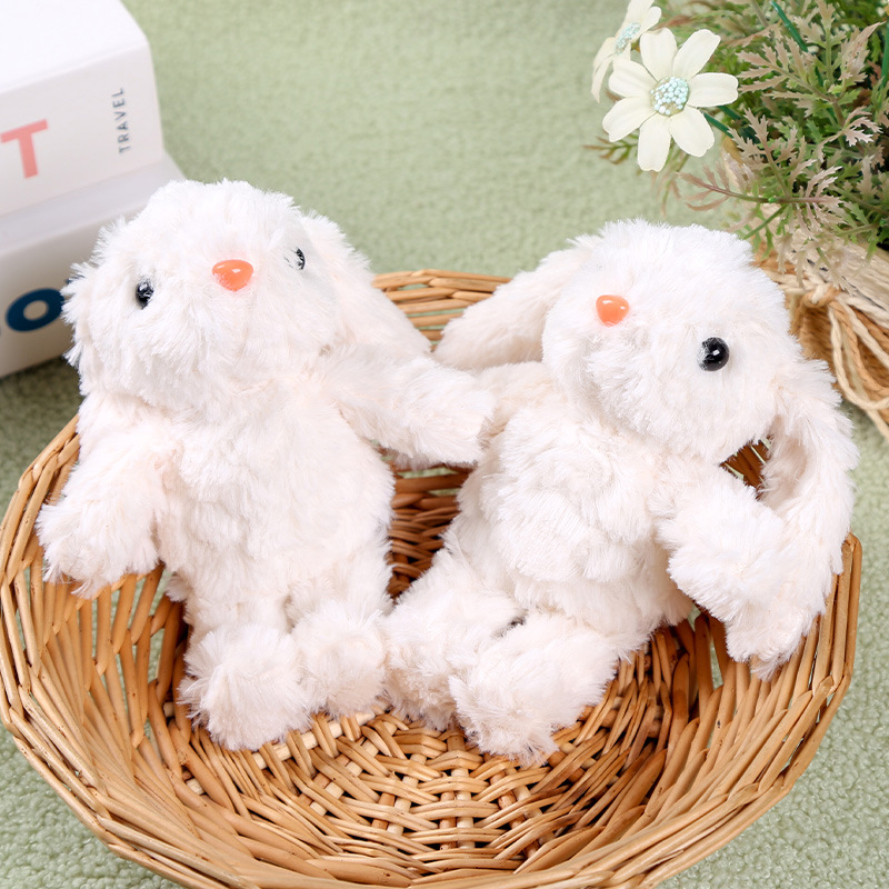 Hanging Ear Rabbit Plush Pendant Rabbit Doll Children's Pacifying Doll Rag Doll Birthday Gift Couple's School Bag Hanging Ornament