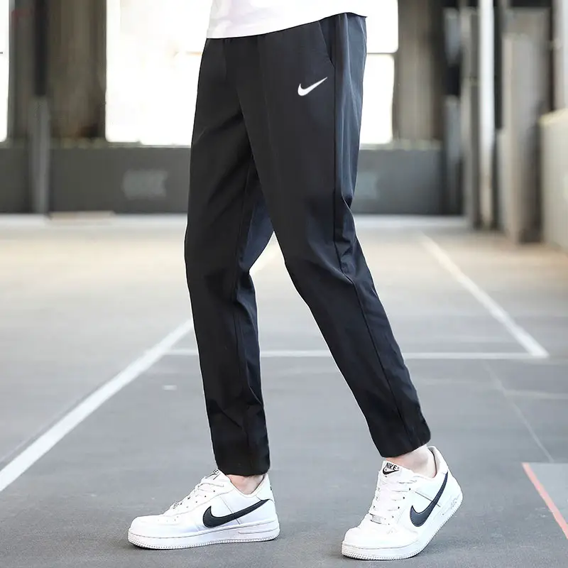 Nike Nike Pants Men's Spring and Summer Thin Breathable Casual Woven pants Ice Silk Straight Quick-Drying Sports Pants for Men