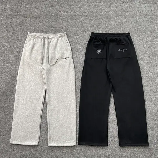 Broken Planet Letter Embroidered Logo Fleece Sweatpants American Street Casual Straight-Leg Pants for Men and Women ins