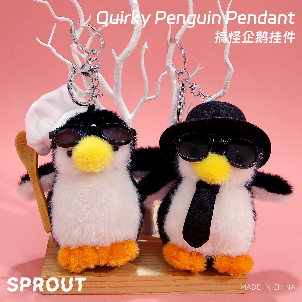 Trendy and Cute Penguin Plush Keychain for Fashionable People, Popular Online, Suitable for Couples and Backpacks