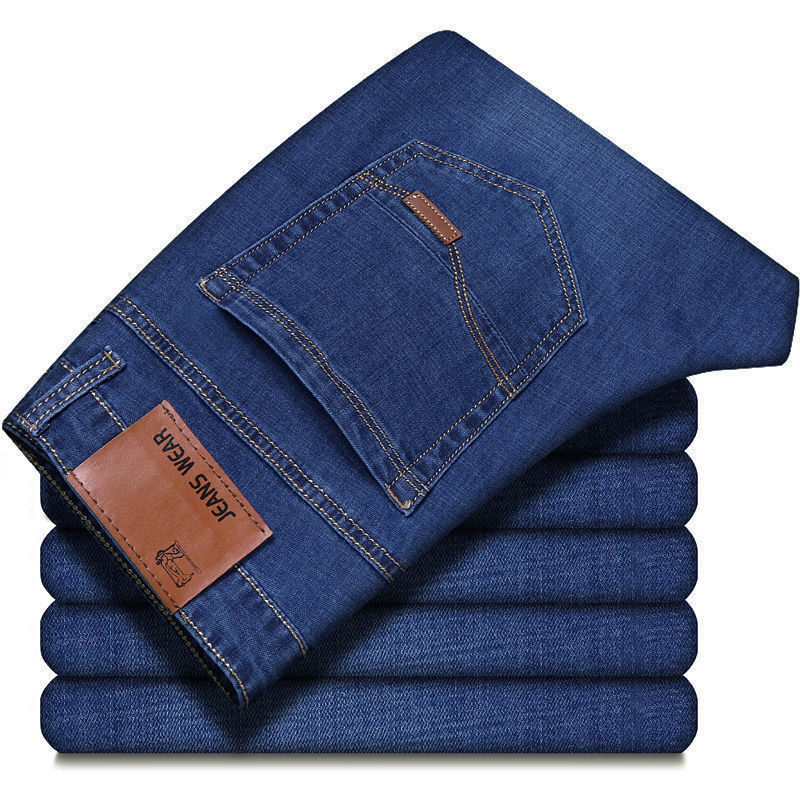 Guangzhou Maixin Garment Factory Men's Jeans Straight-Leg Casual Pants Work Wear-Resistant Long Pants Wholesale Foreign Trade Customization