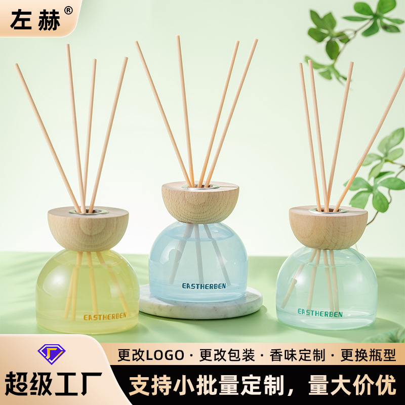 Fireless Aromatherapy Glass Bottle Aromatherapy Deodorizing Long-Lasting Air Freshening Fireless Rattan Diffuser Bottle Household High-Luxury Ornaments