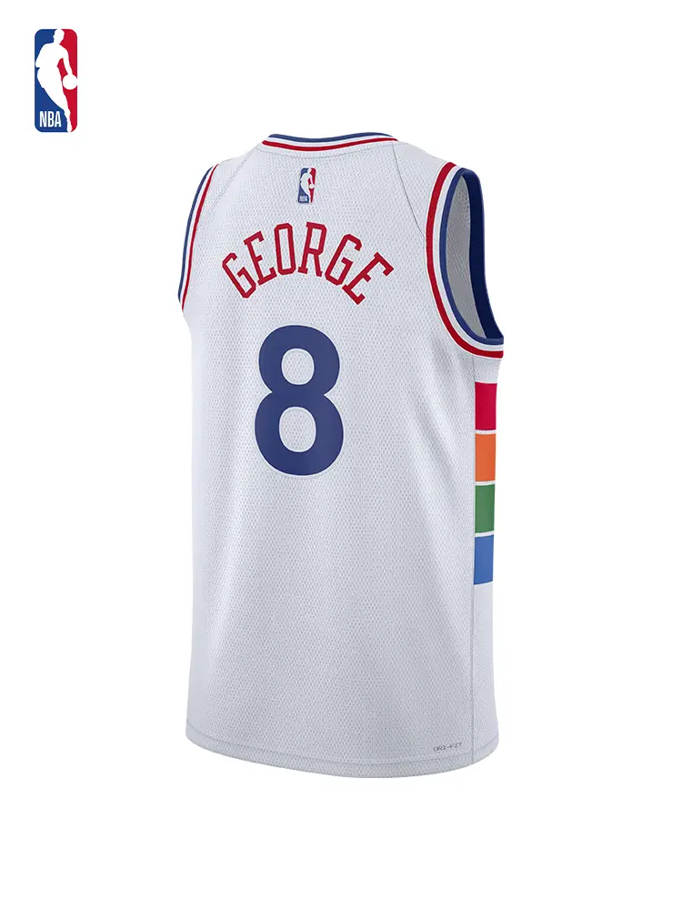 Nike Nike Official Nba76Ers Paul George Swingman Adult Men's Sports Quick-Drying Jersey