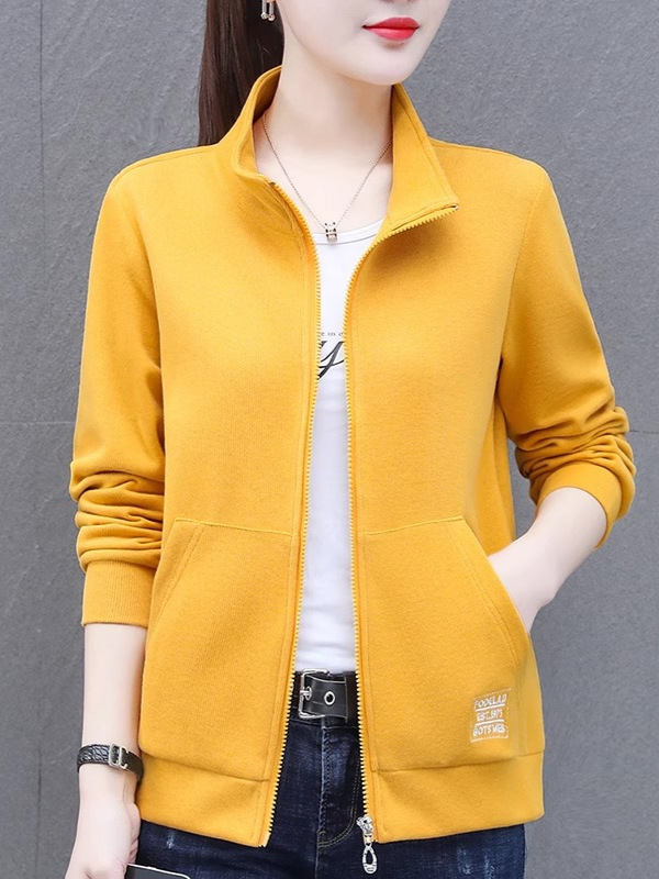 Short Jacket for Women, Spring and Autumn 2026 New Korean Style Slim Fit Versatile Stand Collar Knit Fashion Jacket Top Trendy