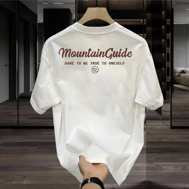 Factory wholesale men's short sleeve T-shirt plus large size loose round neck fashion pattern tide brand shirt short sleeve