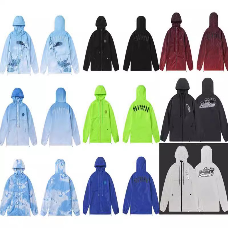 Cross-Border Trapstar Trendy High Street Unisex Hooded Jacket with Embroidered Letters, Loose-Fitting Zip-Up Jacket