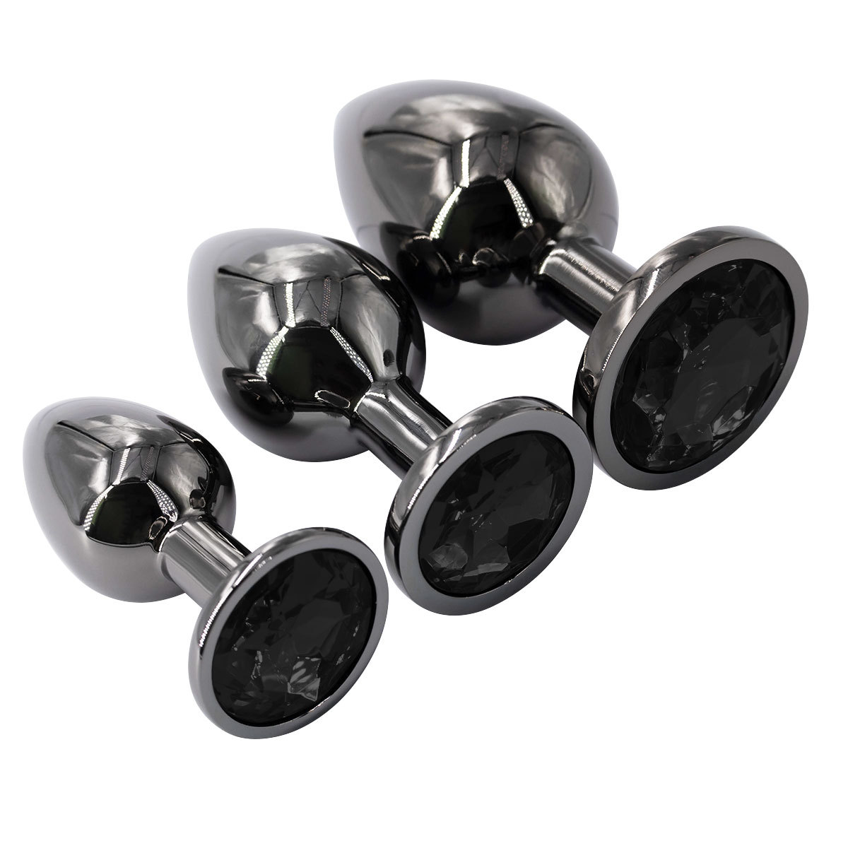 Gun-Colored Round Anal Plug Adult Products Metal Anal Plug Flirting Alternative Toys Sex Toy Set Wholesale