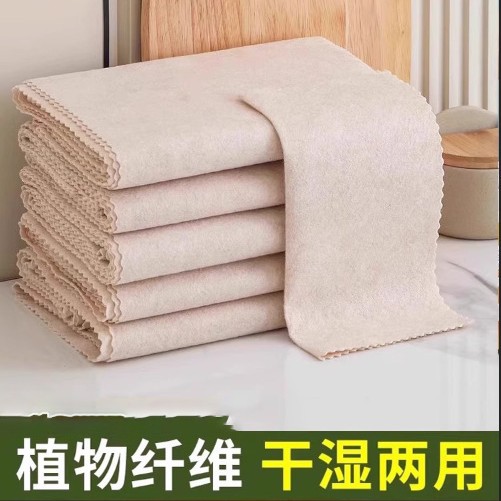Loofah Rag Easy to Clean Thickened Loofah Dishwashing Cloth Scouring Pad Plant Fiber Oil-Absorbing Kitchen
