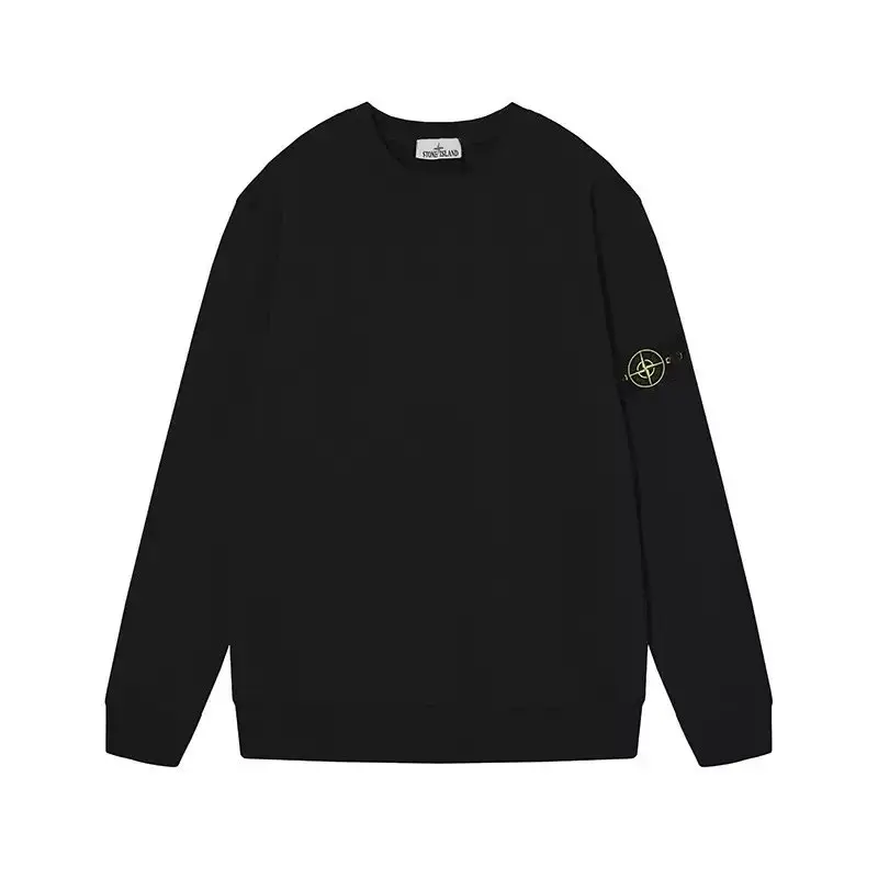 Compass Badge Basic Pullover Functional Casual Men's and Women's Crew Neck Sweatshirts
