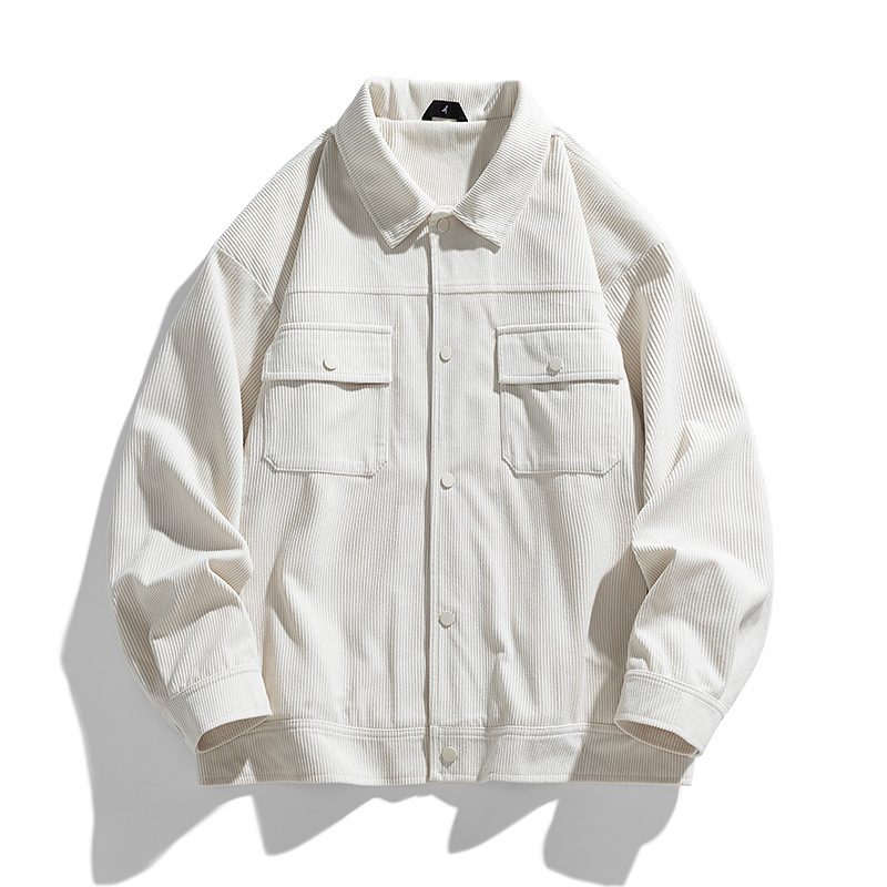 Shanggu Men's Clothing Spring New Corduroy Jacket Men's Japanese Style Trendy Versatile Solid Color Workwear Jacket