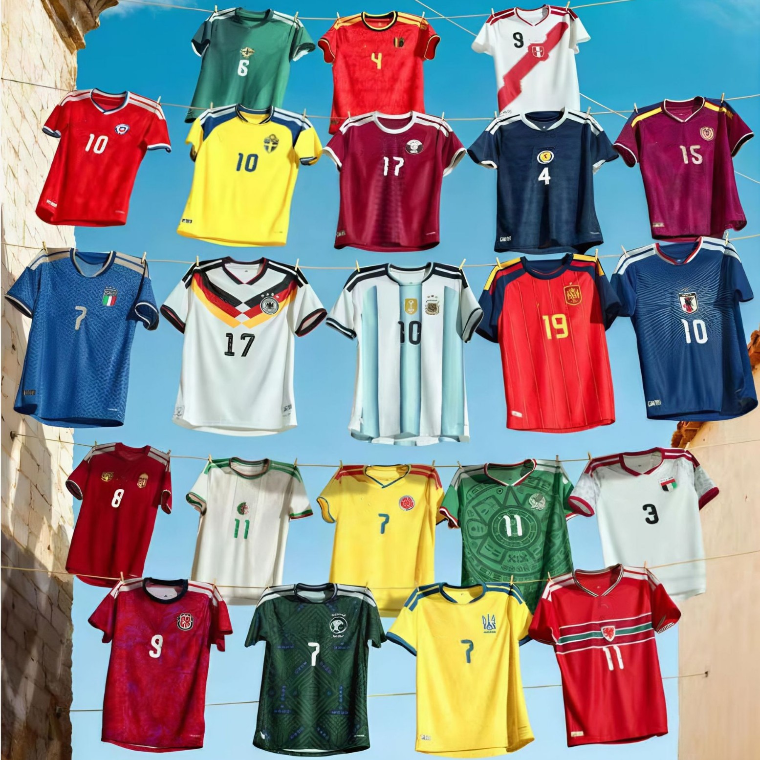 2026 World Cup Soccer Jerseys for the United States, Canada, and Mexico: Brazil, Argentina, Germany, Spain, Portugal National Team Jerseys Foto QC da 1688 su Qualit.ly