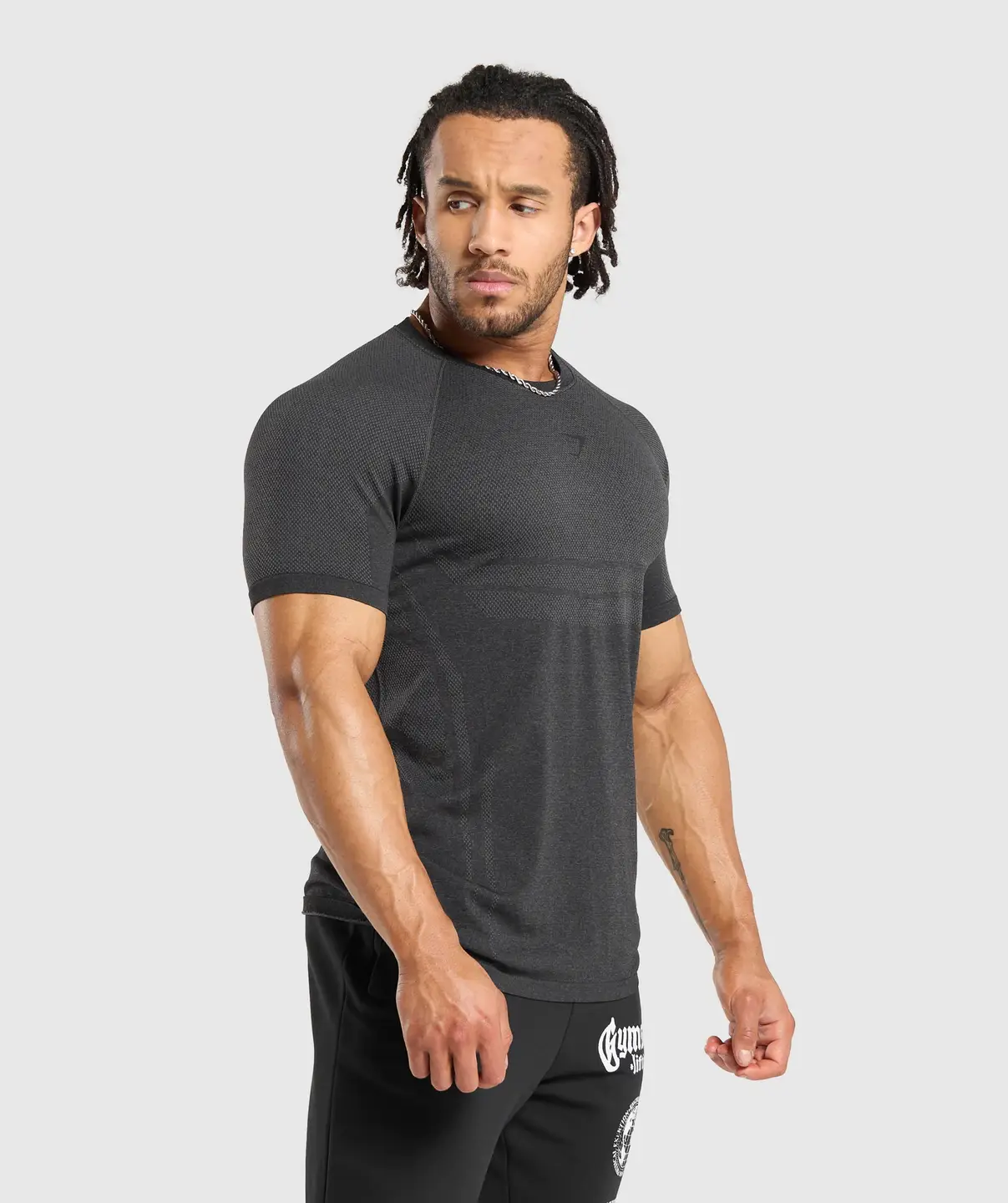 Gold Shark Elite Seamless Moisture-Wicking Quick-Dry Fitness Men's Round Neck silm Breathable Sports Short Sleeve T-Shirt