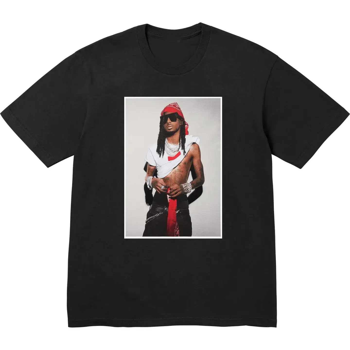 Fw25 Playboi Carti Tee Carti Character Photo Printed Short-Sleeved Pure Cotton T-Shirt Base Shirt for Men and Women