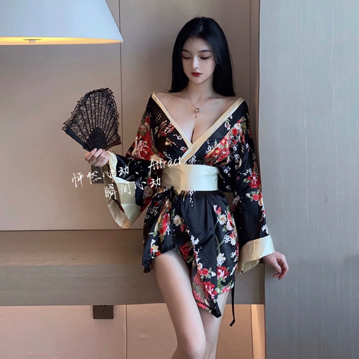 Rainy Night Sexy Lingerie Japanese Geisha Game Sexy Uniform Temptation Suit Sexy Bathrobe Kimono Generating Hair