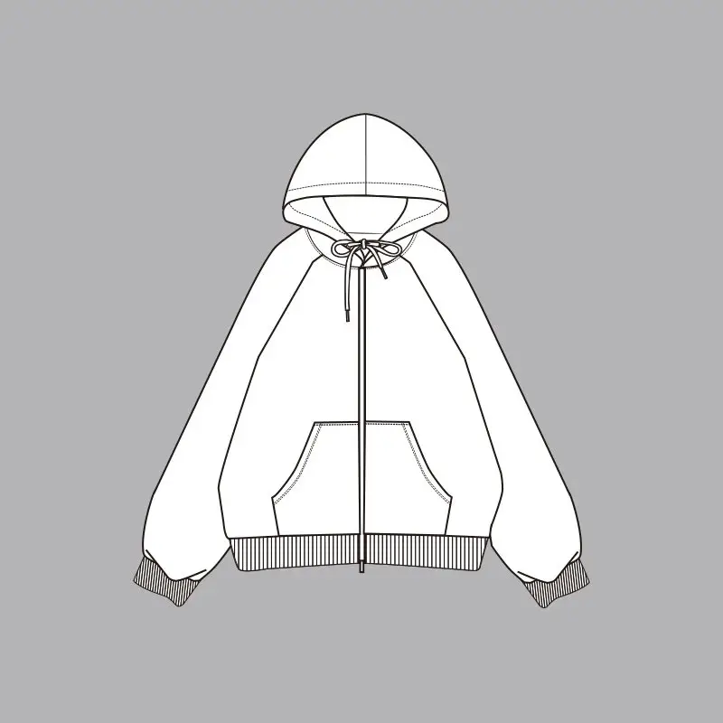 两色帽拉链运动套装-拉 528086