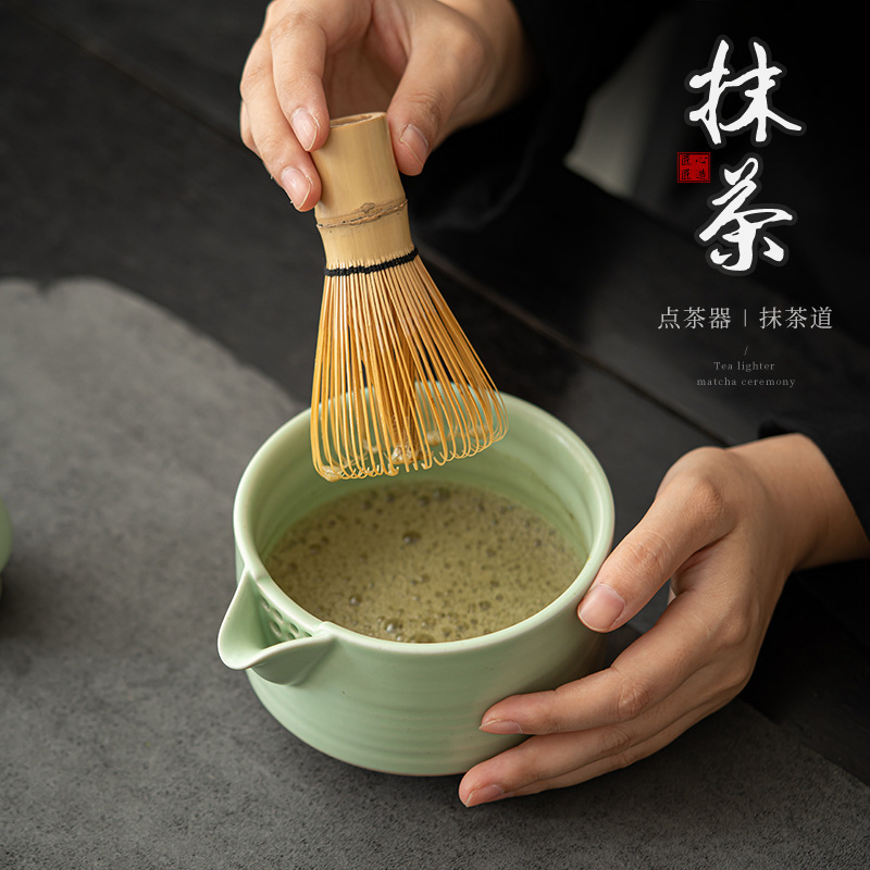 Matcha Bowl, Song Dynasty Tea-Making Tools, Matcha Spoon, Tea Whisk Stand, Tea Whisk, Tea Ceremony Mixing Accessories, Ceramic