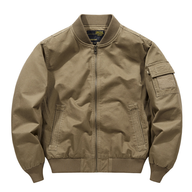 2024 New Cotton Bomber Jacket Men's Spring and Autumn Loose plus size Men's Baseball Clothes Cargo Jacket Thin