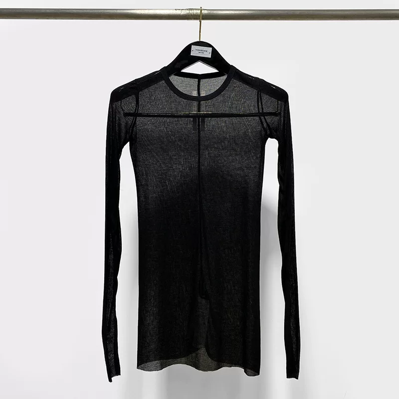 23fw Ro dark wind bottoming thin material women's knitted t top shirt tide fit women's models comfortable dark Europe and the United States and America