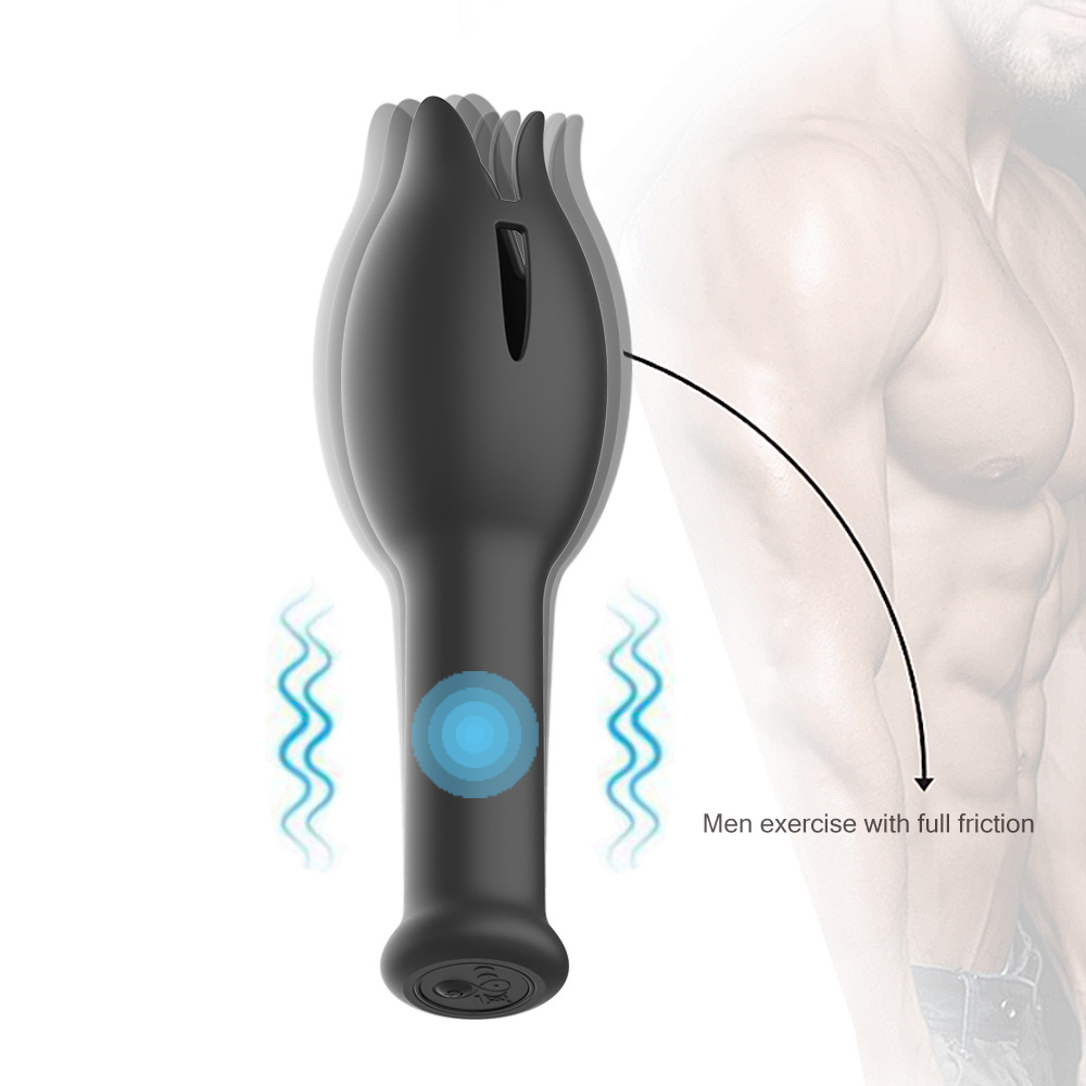 Male Glans Trainer, Vibration and Friction Desensitizer, Long-Lasting Exercise Device, Airplane Cup, Vibration Massage, Masturbation Sex Toy