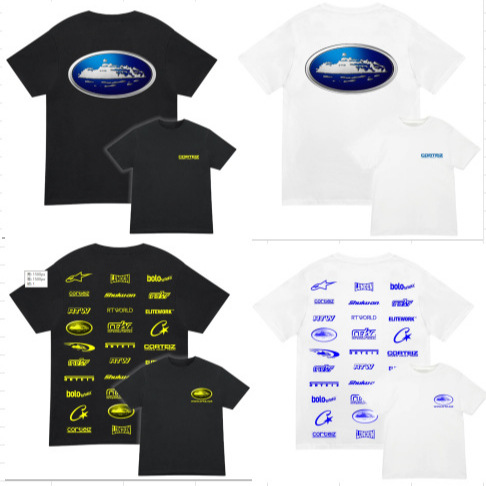 Letter Logo Printed Trendy Brand Men's and Women's Summer Street Loose Casual Cotton Short-Sleeved T-Shirt