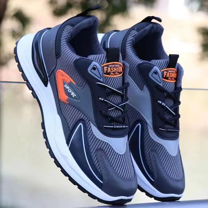 Spring and Autumn breathable mesh running shoes men's New clunky sneakers running shoes casual trendy sneaker men's shoes