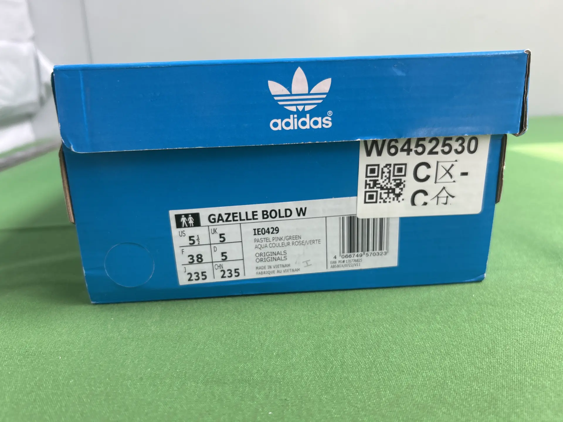 Adidas Gazelle Bold W IE0429 Pastel Pink Green Aqua