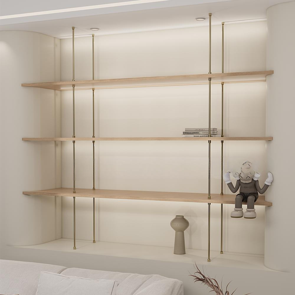 Metal Decorative Rod Aluminum Alloy Hanging Rod Minimalist Bookshelf Shelf Hanging Rod Thin Metal Rod Barrier Support Rod Guardrail